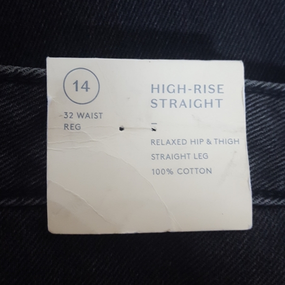 High Rise Black Straight leg Jeans - Picture 5 of 5